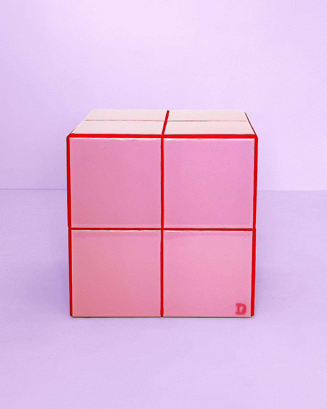 Cube - Rose Pink & Red