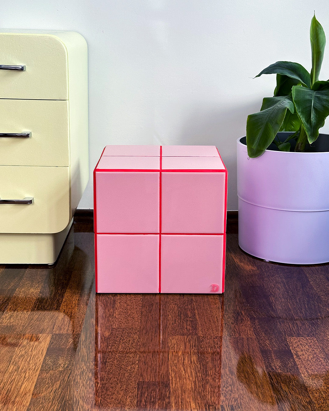 Cube - Rose Pink & Red
