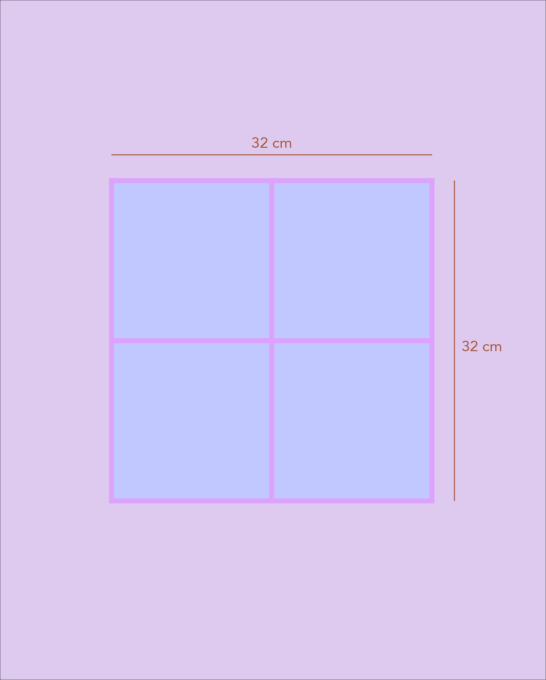 Cube - Powder Blue & Lila