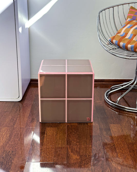 Cube - Chocolate Brown & Pink