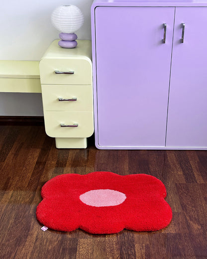 Rug Midi - Red & Rose Pink