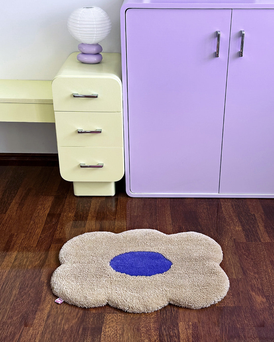 Rug Midi - Beige & Purple