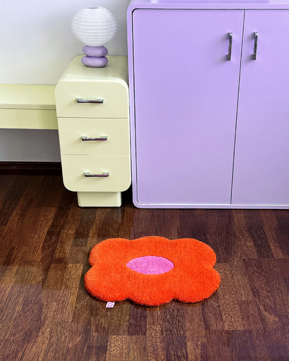 Rug Small - Orange & Bubbly Pink