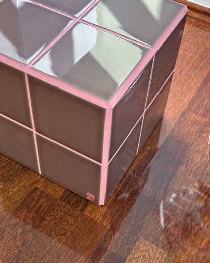 Cube - Chocolate Brown & Pink